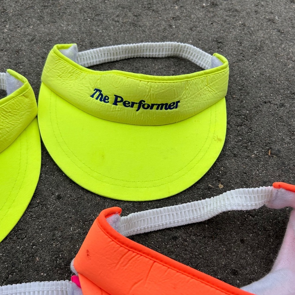 Lot of‎ 7 Vintage Neon Colors The Performes Visor Cap Outdoor Adjustable Y2K 90s - Picture 6 of 6